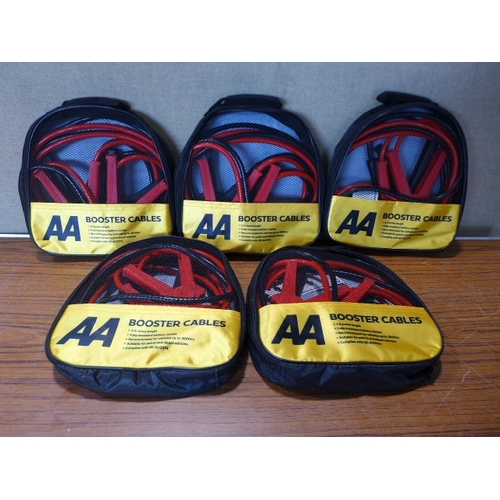 6152 - Five AA 3M booster cables for vehicles up to 3000cc, suitable for petrol and diesel vehicles (£11.86... 