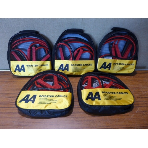 6153 - Five AA 3M booster cables for vehicles up to 3000cc, suitable for petrol and diesel vehicles (£11.86... 