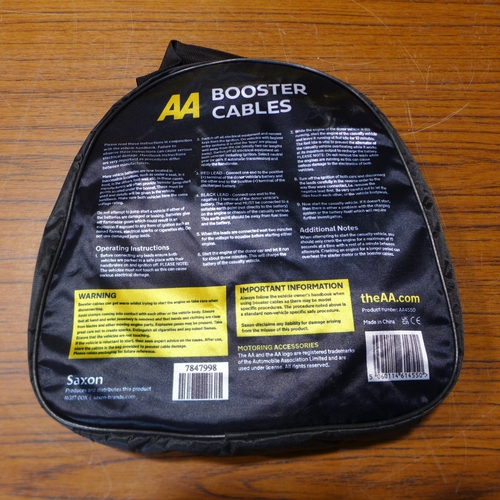 6154 - Five AA 3M booster cables for vehicles up to 3000cc, suitable for petrol and diesel vehicles (£11.86... 