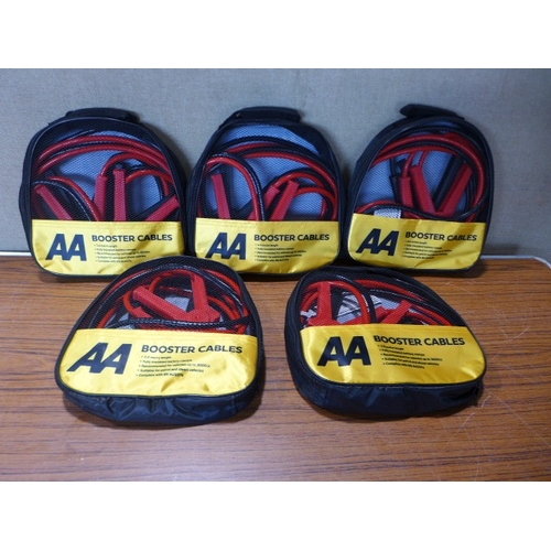 6155 - Five AA 3M booster cables for vehicles up to 3000cc, suitable for petrol and diesel vehicles (£11.86... 