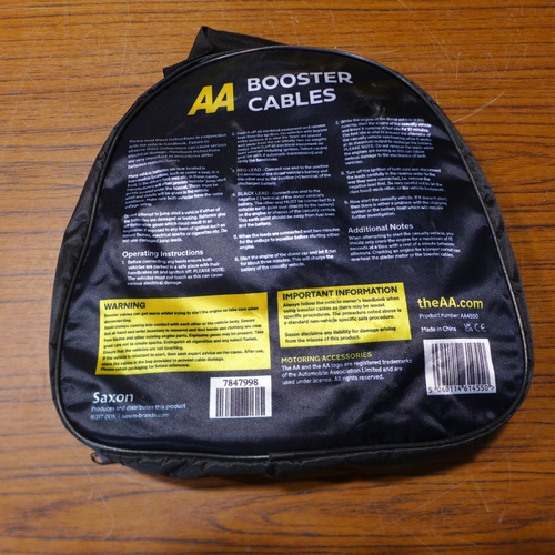 6156 - Five AA 3M booster cables for vehicles up to 3000cc, suitable for petrol and diesel vehicles (£11.86... 