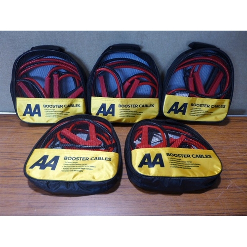 6157 - Five AA 3M booster cables for vehicles up to 3000cc, suitable for petrol and diesel vehicles (£11.86... 