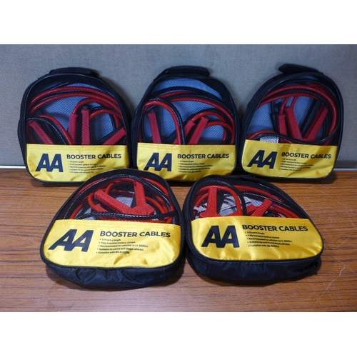 6160 - Five AA 3M booster cables for vehicles up to 3000cc, suitable for petrol and diesel vehicles (£11.86... 