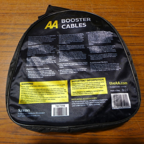 6160 - Five AA 3M booster cables for vehicles up to 3000cc, suitable for petrol and diesel vehicles (£11.86... 