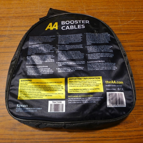 6161 - Five AA 3M booster cables for vehicles up to 3000cc, suitable for petrol and diesel vehicles (£11.86... 