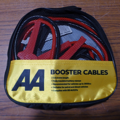 6162 - Five AA 3M booster cables for vehicles up to 3000cc, suitable for petrol and diesel vehicles (£11.86... 