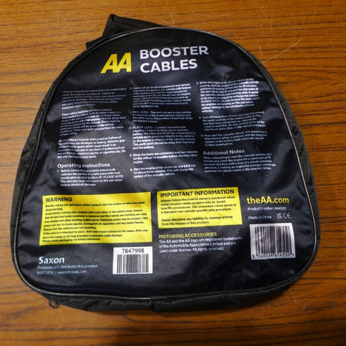 6163 - Five AA 3M booster cables for vehicles up to 3000cc, suitable for petrol and diesel vehicles (£11.86... 