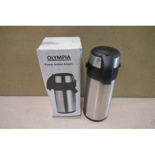 6444 - Olympia pump action stainless steel teapot infuser, original RRP £39.99 + VAT (AJSAm4-556) *This lot... 