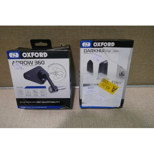 6445 - Oxford Arrow 360 bar end motorcycle mirror, original RRP £67.49 + VAT, Oxford DarkHunter - Motorcycl... 