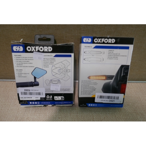 6445 - Oxford Arrow 360 bar end motorcycle mirror, original RRP £67.49 + VAT, Oxford DarkHunter - Motorcycl... 