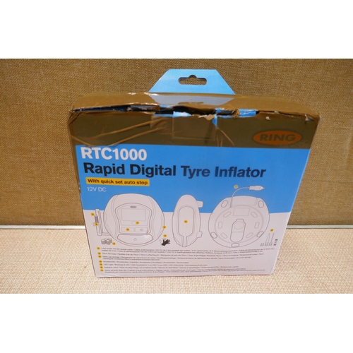 6457 - Ring Automotive - rapid tyre inflator RTC1000 12V, original RRP £38.99 + VAT (AJSAm4-557) *This lot ... 