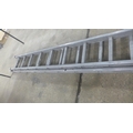 A double rung 17 step aluminium ladder
