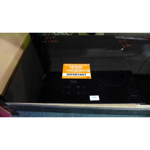 6078 - Beko 4 zone induction hob (507-134) *This lot is subject to VAT