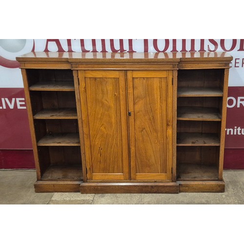 141 - A late Victorian mahogany breakfront bookcase