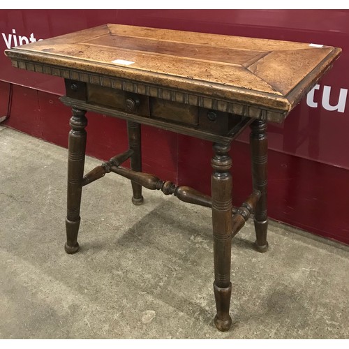 151 - A small 19th Century French fruitwood single drawer occasional table
