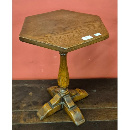 149 - An 18th Century style oak hexagonal occasional table