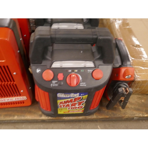 5348 - Two Clarke Devil 2850 2.8kW fan heaters, two Clarke jumpstart 1100 jump starters and a Clarke jumpst... 