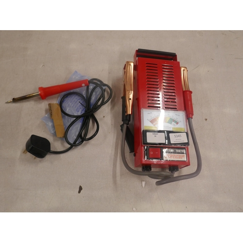 5345 - A battery tester *This lot is subject to VAT