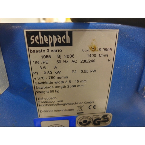 5150 - A Scheppach Basato 3 240v heavy duty band saw **Failed PAT test due to earth continuity and is sold ... 