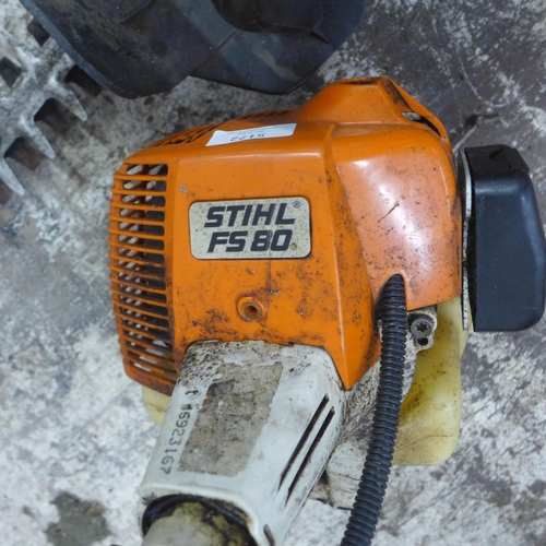 5172 - A Stihl FS80 petrol bush cutter and a Mountfield HT55 petrol hedge cutter