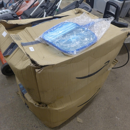 5198 - Two large boxes of fishing/pool nets with extension poles