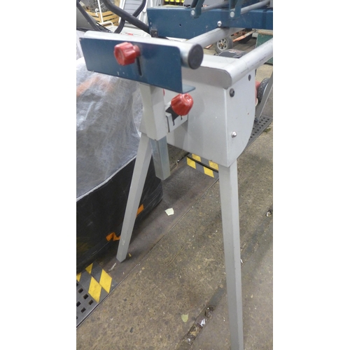 5211 - A Bosch Professional GCM85JL, 110V chop saw with a Bosch GTA2600 with saw stand and various accessor... 