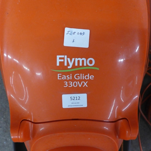 5212 - Three electric garden tools - a Flymo Easi Glide 330VX, a VMB GHT-450-B, 240V hedge trimmer and a Fl... 