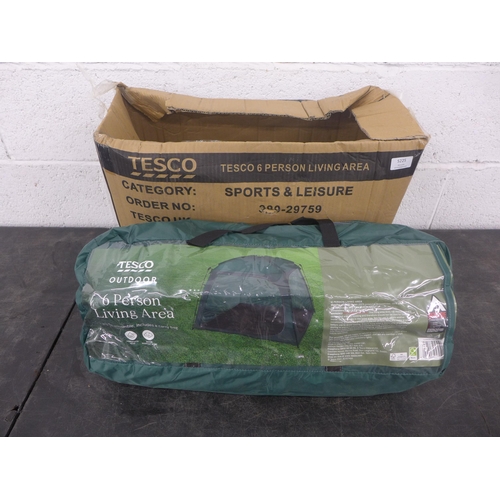 5225 - Two Tesco 6 person living area tents *This lot is subject to VAT