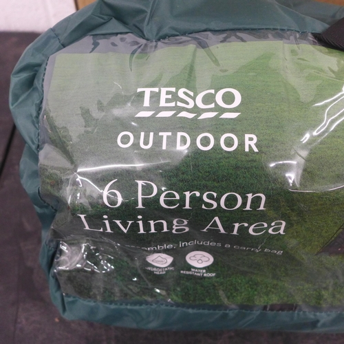 5225 - Two Tesco 6 person living area tents *This lot is subject to VAT