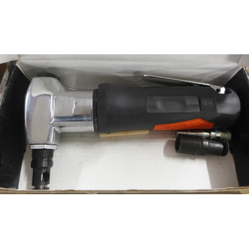 5296 - A boxed Clarke Contractor 950w planer, a Clarke Contractor 320w 1/2 sheet orbital sander and an air ... 