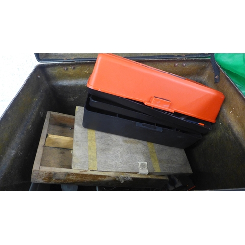 5325 - A quantity of assorted fishing items including rod, tackle bag, a reel, etc.