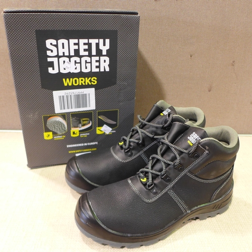 6138 - BESTBOY Black Leather Safety Boots (Size UK12) original RRP £34.99 + VAT (AJSAm4-275) *This lot is s... 