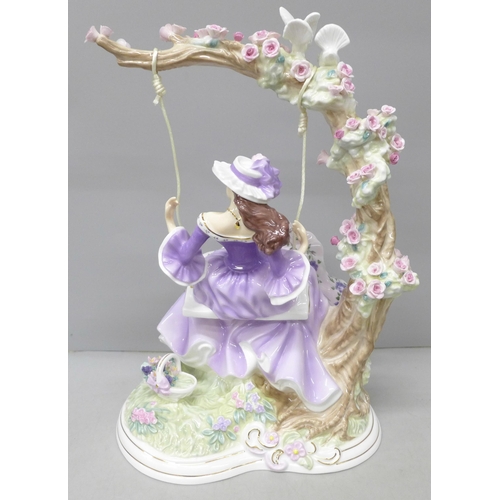 Worcester フィギュア Summer Romance A Royal Worcester figure 'Summer's Dream', limited edition, boxed