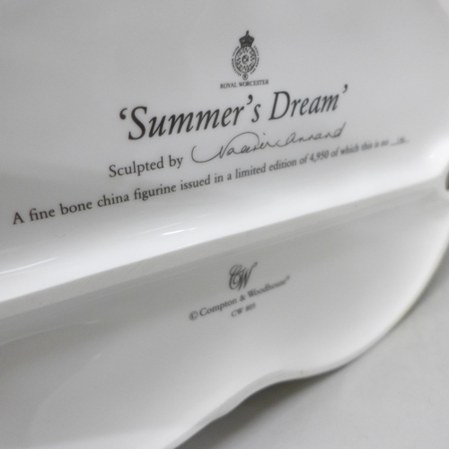 A Royal Worcester figure 'Summer's Dream', limited edition, boxed