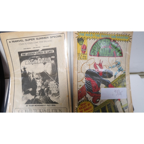 8031 - A large collection of Marvel comic magazines 1960s/1970s and onwards, including The Hulk, Spiderman,... 