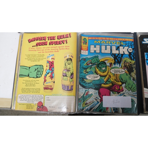 8031 - A large collection of Marvel comic magazines 1960s/1970s and onwards, including The Hulk, Spiderman,... 
