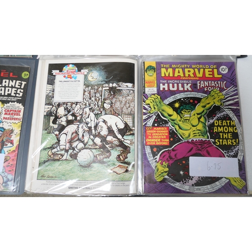 8031 - A large collection of Marvel comic magazines 1960s/1970s and onwards, including The Hulk, Spiderman,... 