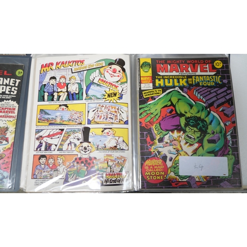 8031 - A large collection of Marvel comic magazines 1960s/1970s and onwards, including The Hulk, Spiderman,... 