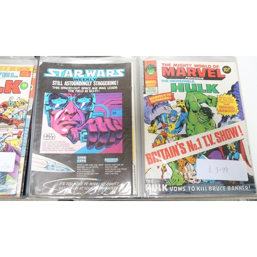 8031 - A large collection of Marvel comic magazines 1960s/1970s and onwards, including The Hulk, Spiderman,... 