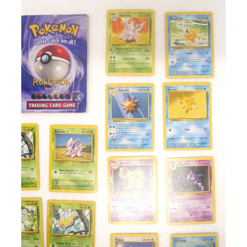 8001 - Thirty Nine base set Pokémon cards including Pikachu (581102), Charmander (146/102), Charmeleon (24/... 