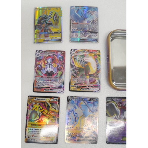 8013 - 13 assorted Pokémon cards including Blazken GX (170/168), Mega Kangaskhan I (109/106), Gyarados V (1... 