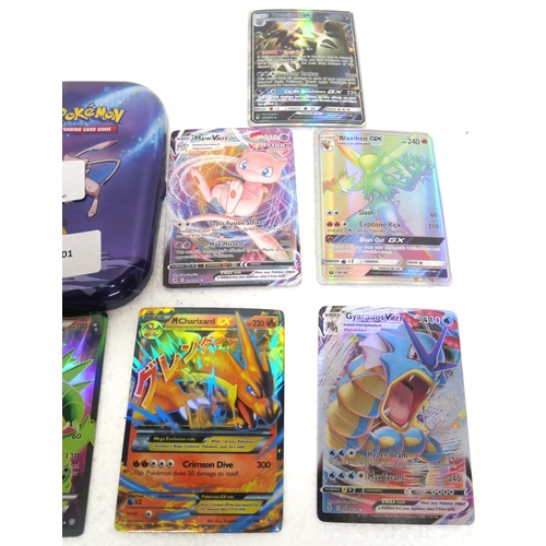 8013 - 13 assorted Pokémon cards including Blazken GX (170/168), Mega Kangaskhan I (109/106), Gyarados V (1... 