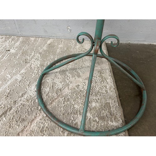 3017B - A rustic green umbrella plant pot stand