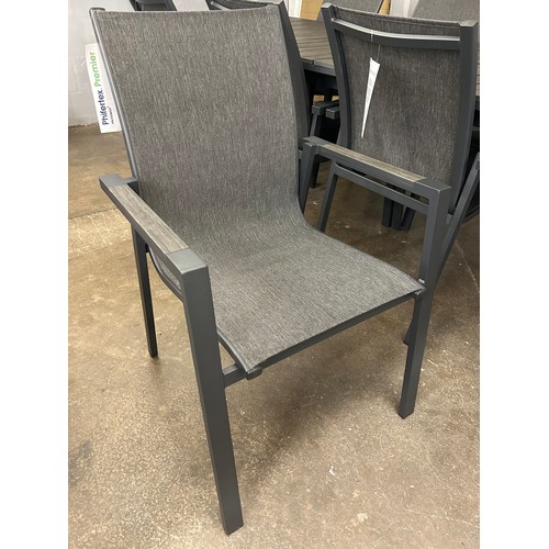 3018A - A Dark Forest 9 piece outdoor dining set, (4236-35) *This lot is subject to VAT