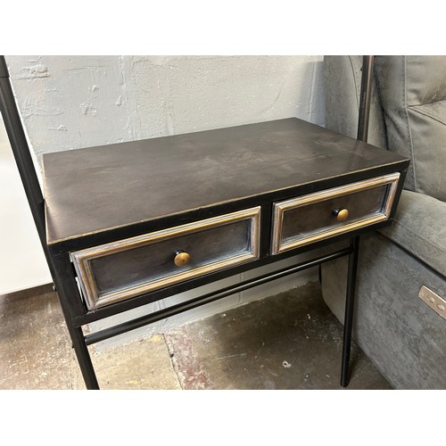 3038 - An Industrial style Orwell console unit with mirror (H181cm x W71cm) (VRN3059)
