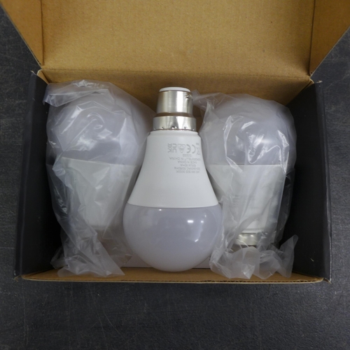 5058 - 6 x packs of 3 A60 LED bulbs, bayonet cap fitting, unused