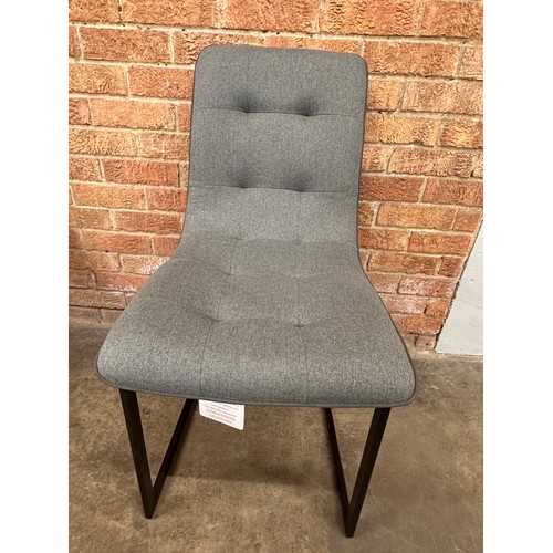 3115 - A Naples twist top printed glass extending dining table and four Hampton pewter upholstered dining c... 