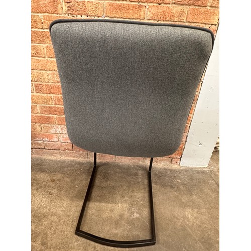 3115 - A Naples twist top printed glass extending dining table and four Hampton pewter upholstered dining c... 