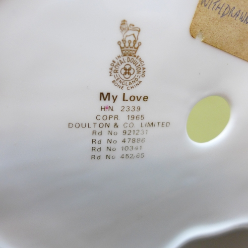 2003 - Four Royal Doulton figures, My Love, Charlotte, Strolling and Autumn Breezes *Not for Posting and Pa... 