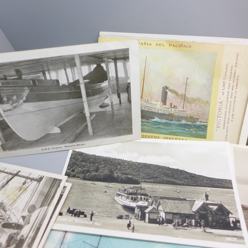 2019 - A collection of over 60 shipping and naval related postcards